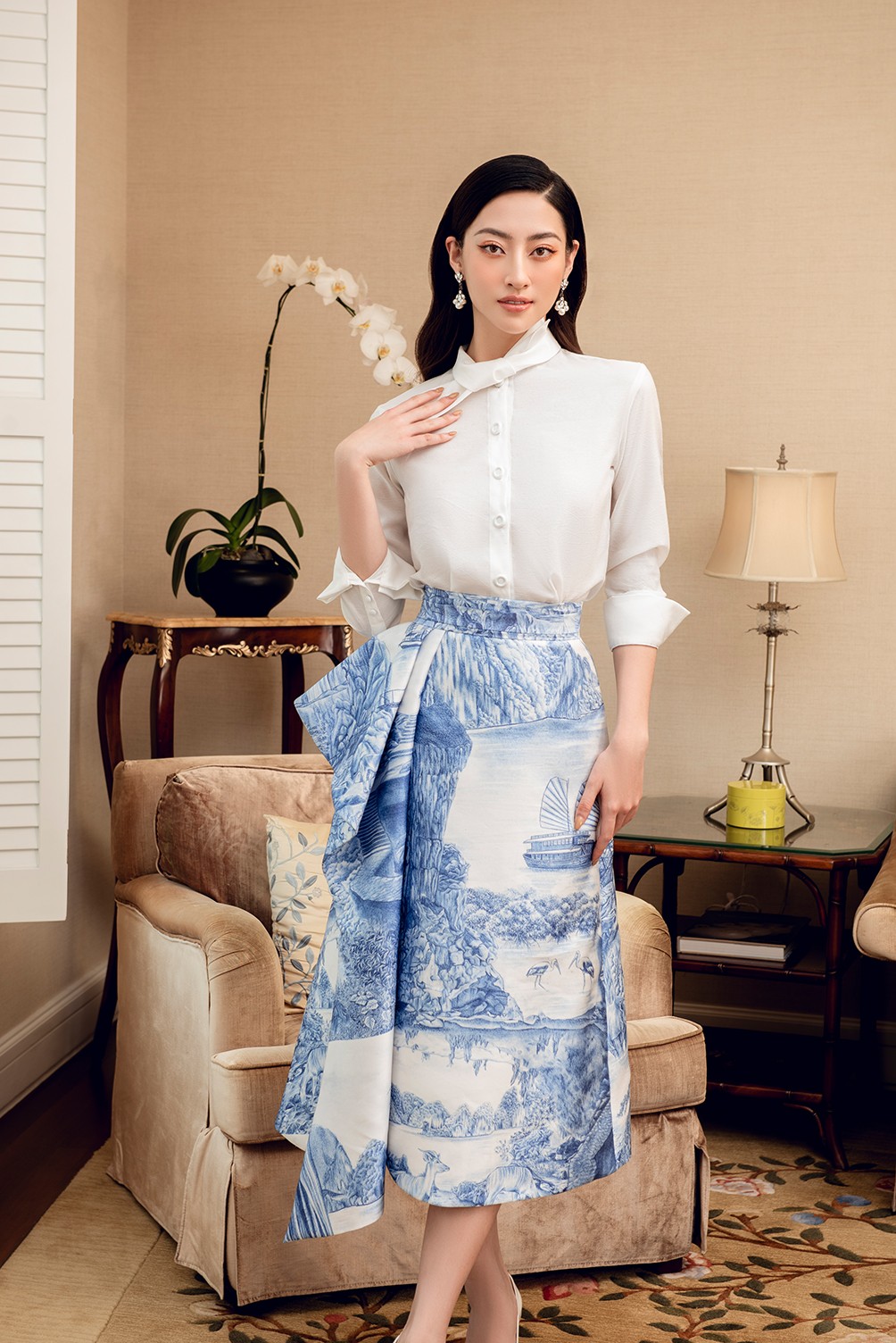 AMOS SHIRT X HALONG B SKIRT