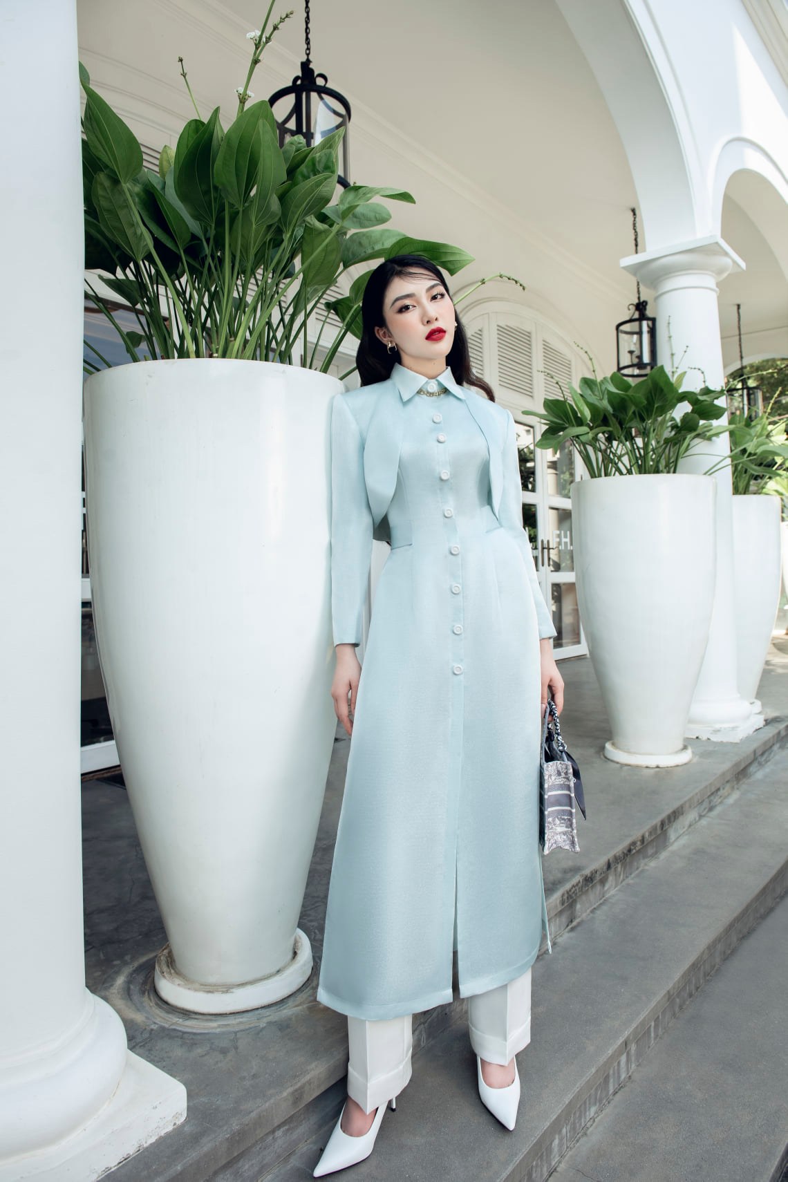 ÁO DÀI BLUE 1