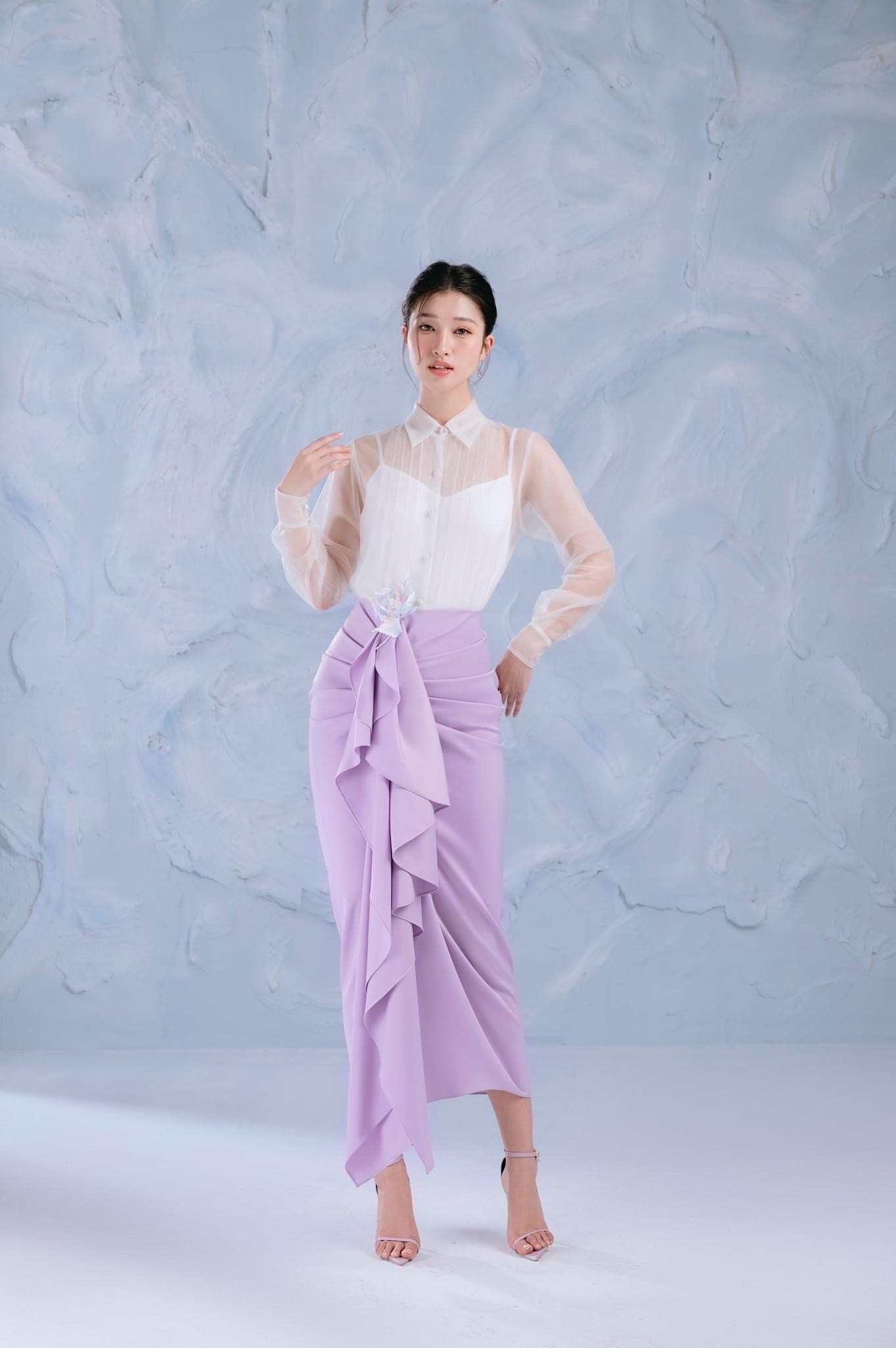 SET LIGHTY BLOUSE X LAVENDER SKIRT