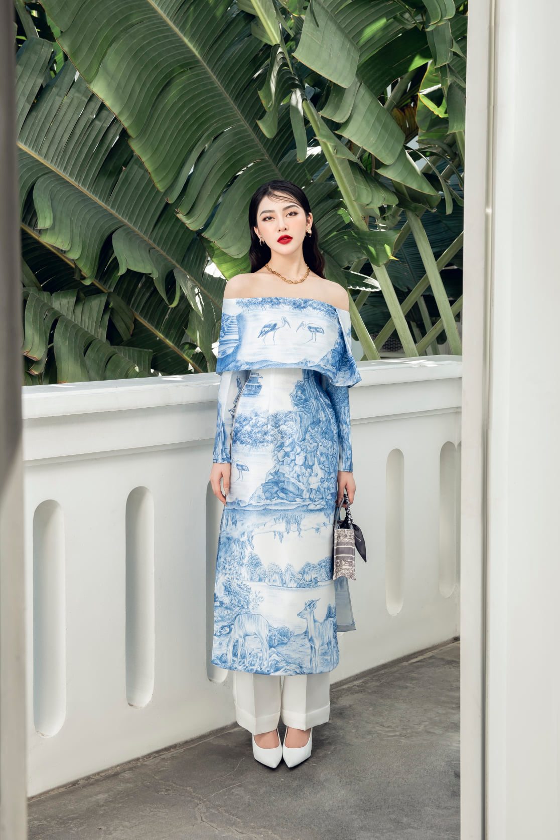 SET ÁO DÀI HA LONG 1 X QUẦN ÁO DÀI TRẮNG