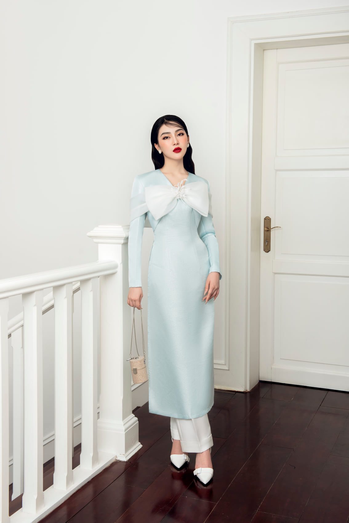 SET ÁO DÀI BLUE 2 X QUẦN ÁO DÀI TRẮNG