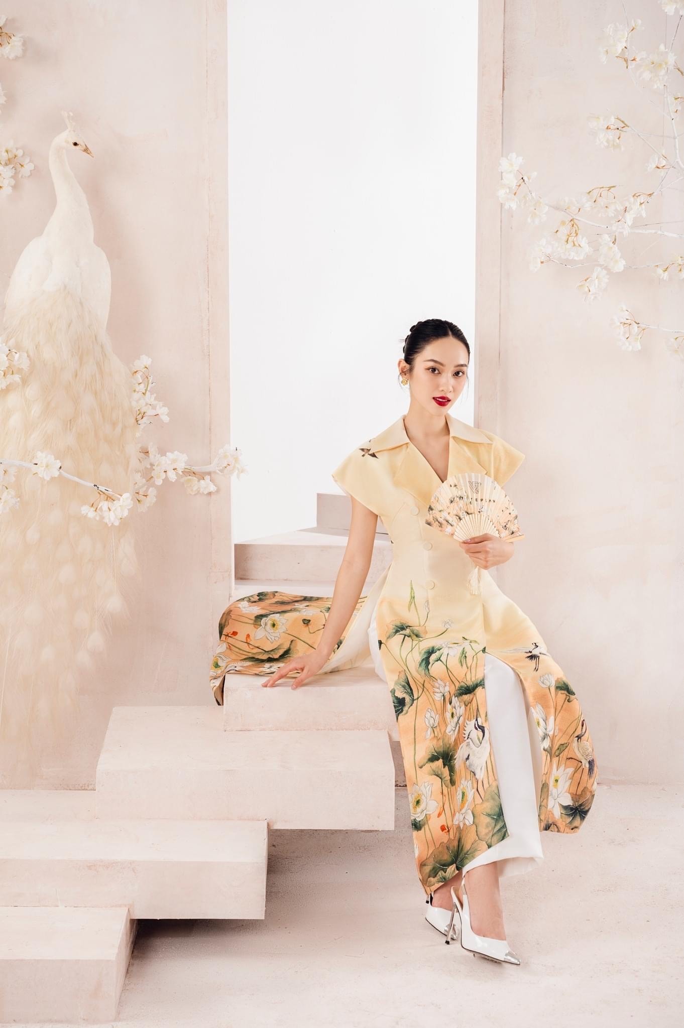 SET AODAI HOA SEN 2 x QUAN AODAI